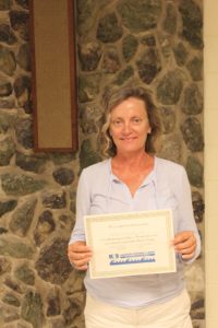 Shelly McKinney of Gardens By Shelly receives her certification. 
