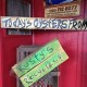 A sign at Rusty's restaurant that says: Rusty's Recycles!